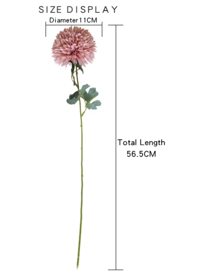 Жоржина помпонна всока 56,5 см - рожева