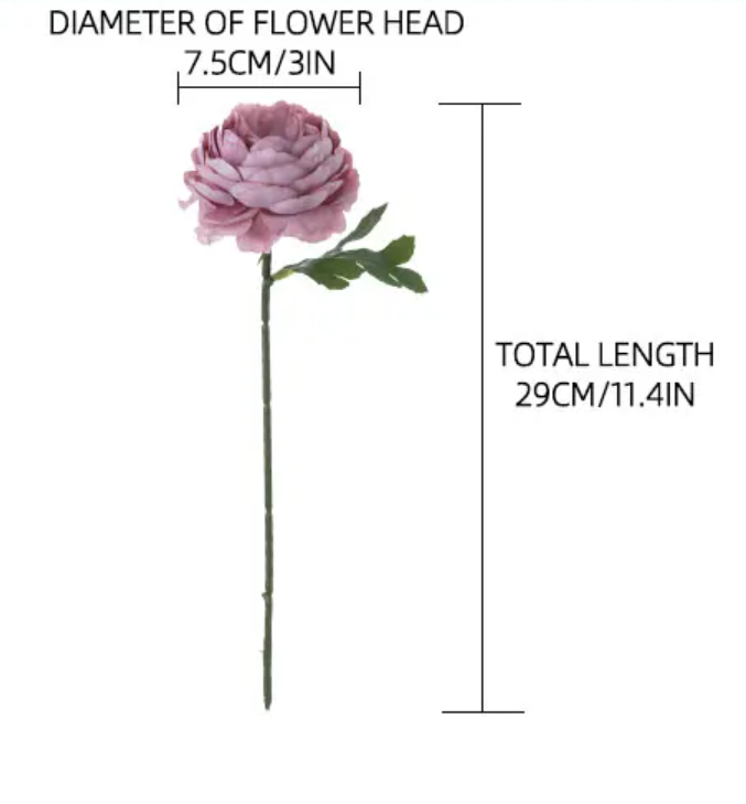 Піоновидна троянда 29 см - персикова