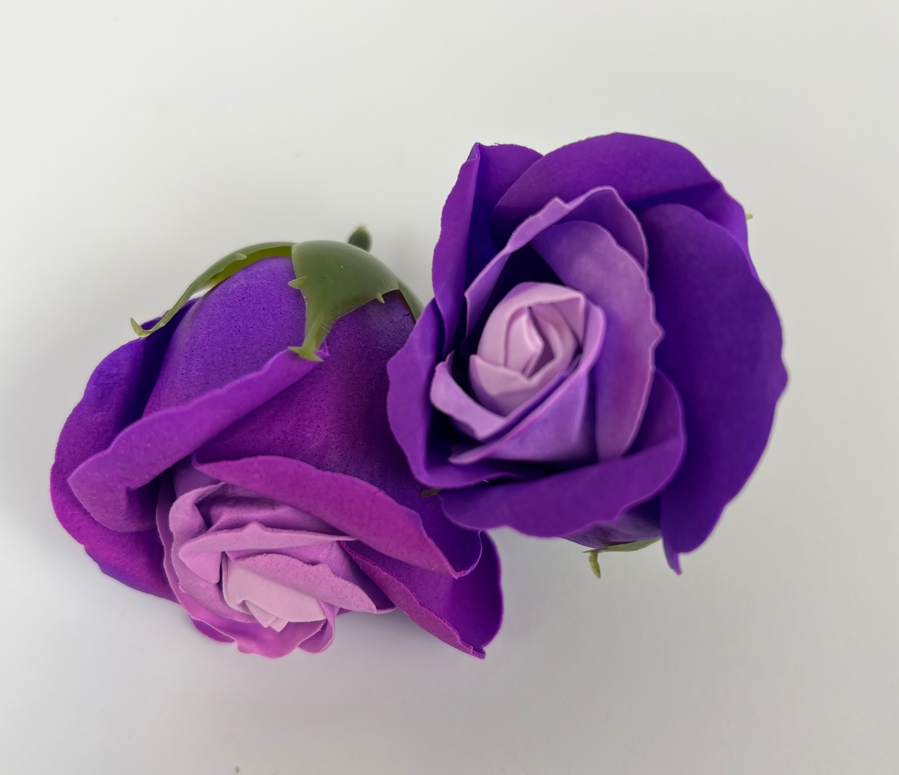 З ДЕФЕКТОМ Троянда з мила - DUO-8 фіолетова