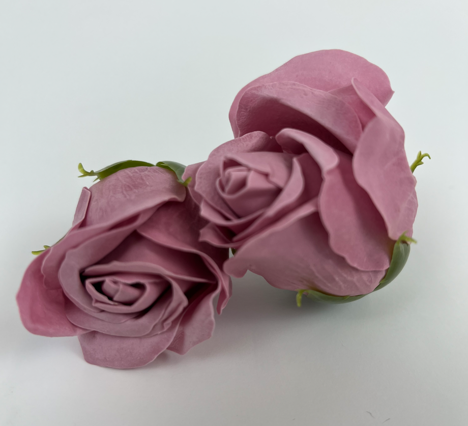 З ДЕФЕКТОМ Троянда з мила - А2_11 пастельно рожева