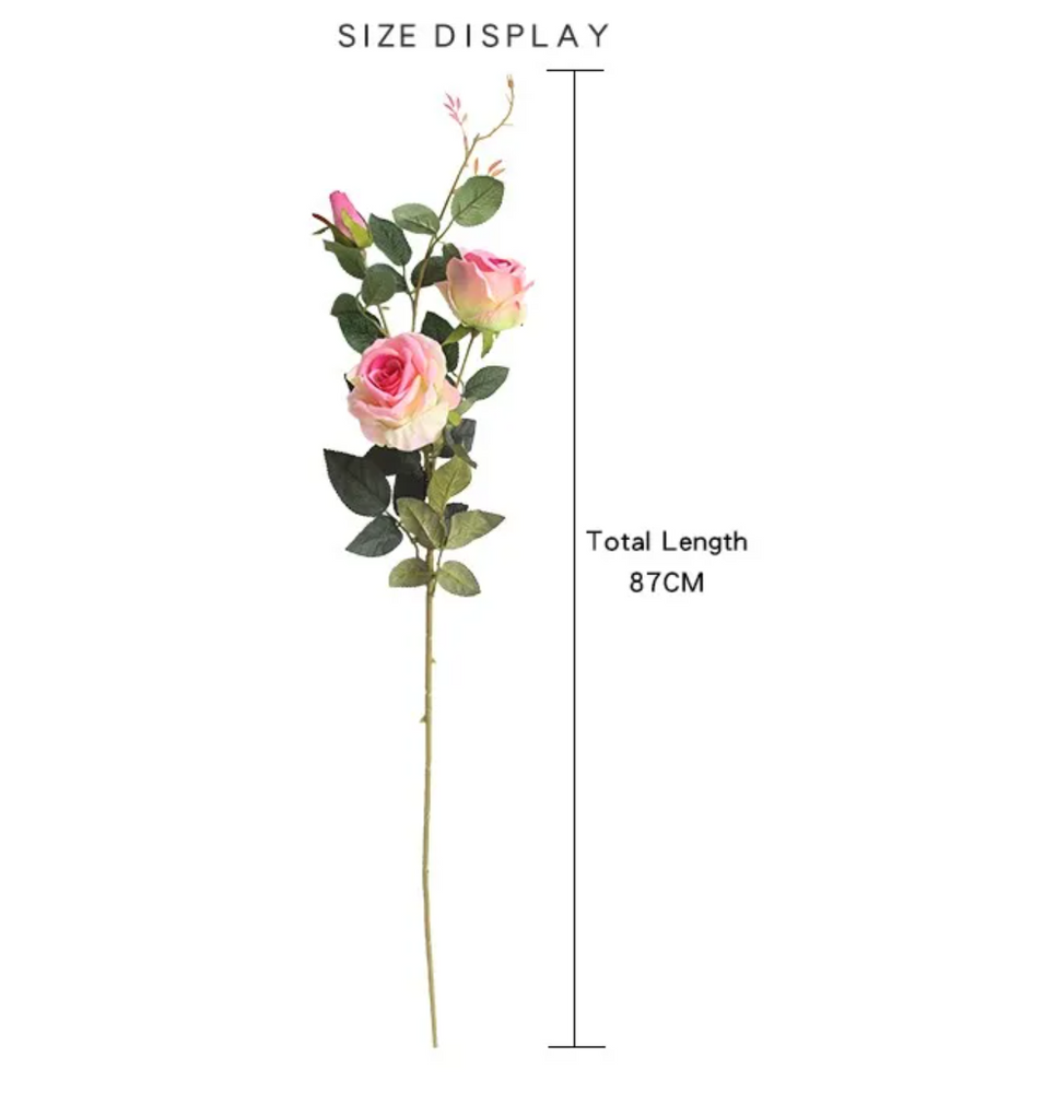 Гілка троянд 87 см - рожева