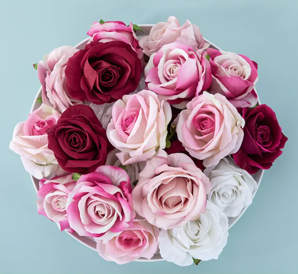 Головка троянди 8 см х 5,5 см - рожева