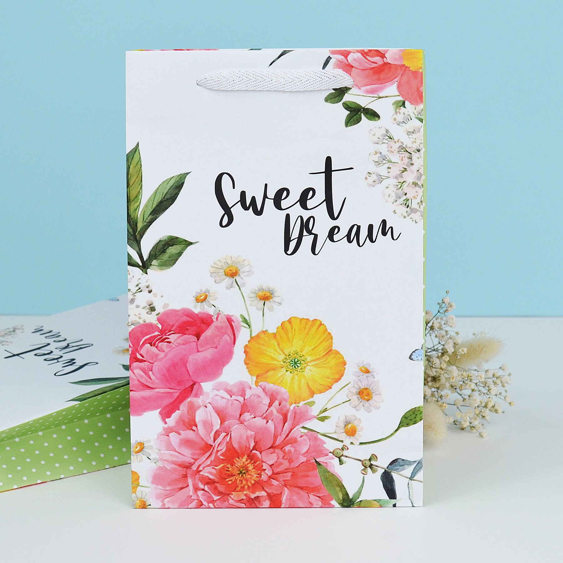 Пакет подарунковий, розмір S ламінований - "Sweet Dream" квіти