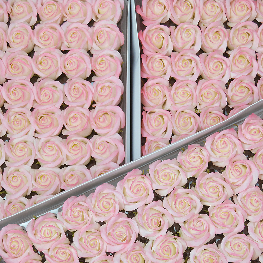Набір мильних троянд - SPRAY-2 ніжно рожевий/ваніль