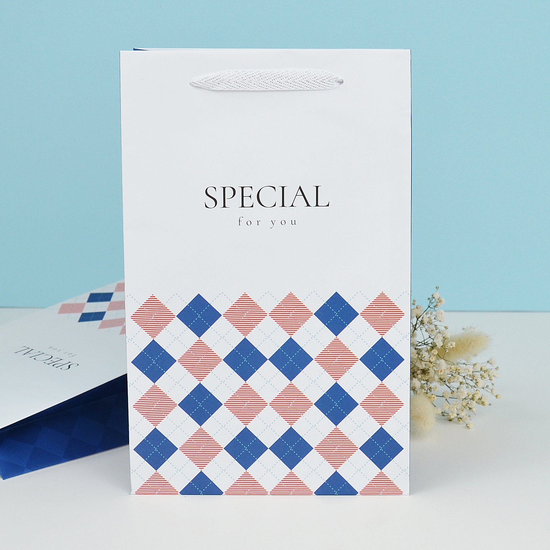 Пакет подарунковий, розмір S ламінований - "Special for you" синій