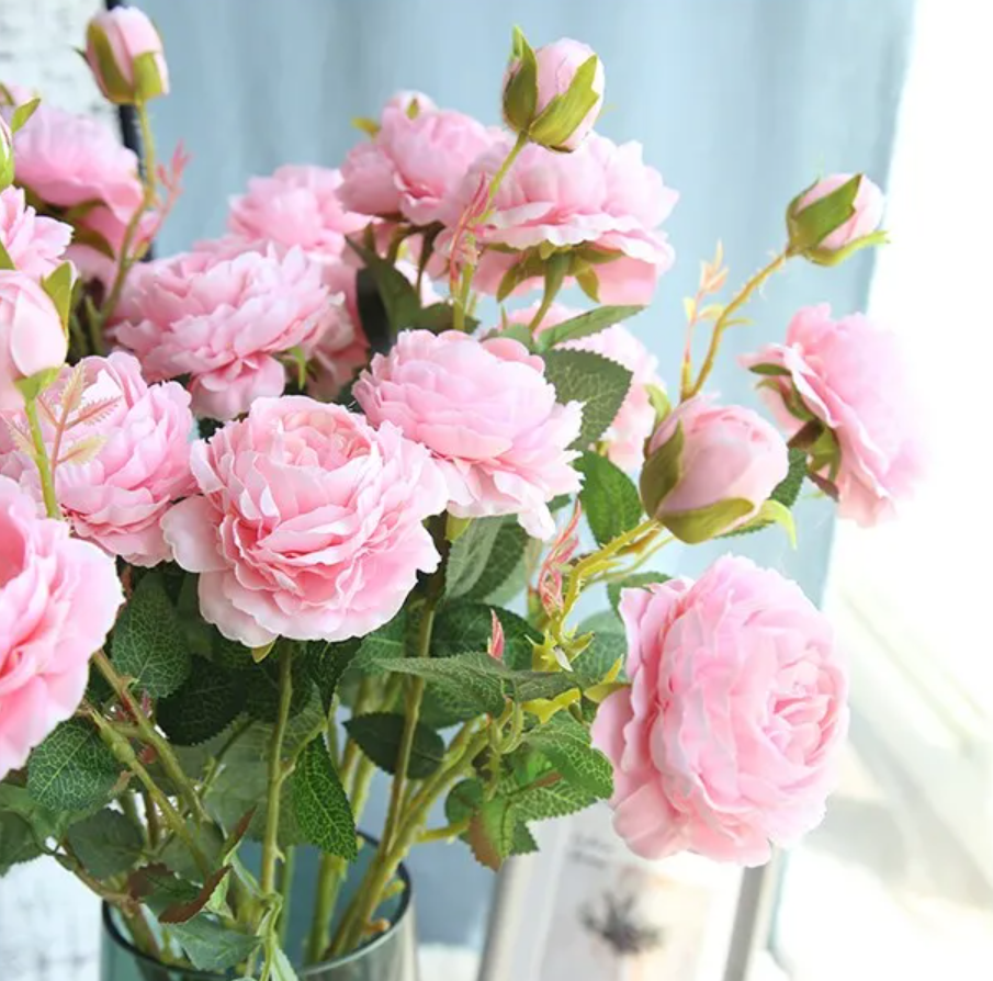 Гілка троянди 61 см - рожева