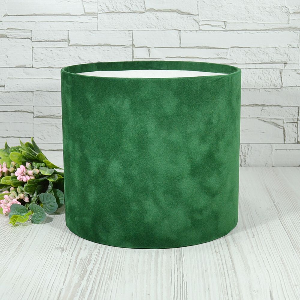 Оксамитова шляпна коробка, d20, зелена