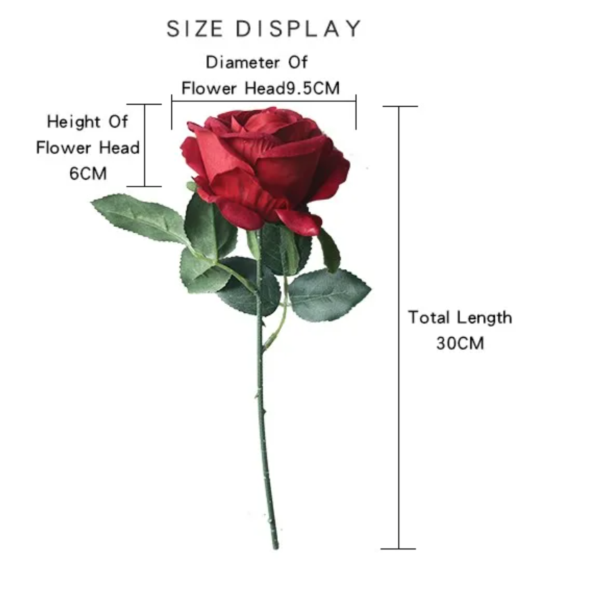 Троянда 30 см - рожева