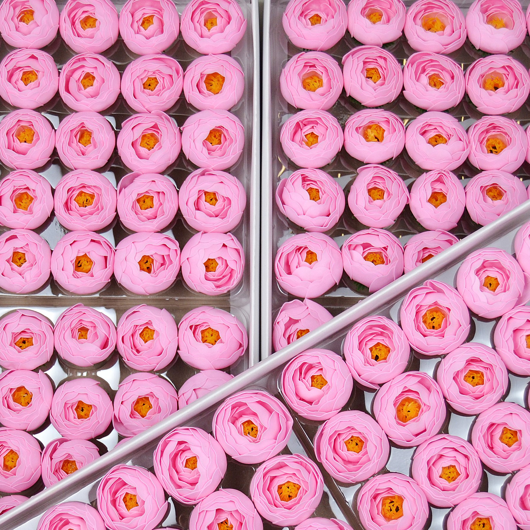 Набір мильних квітів ранункулюс - рожевий