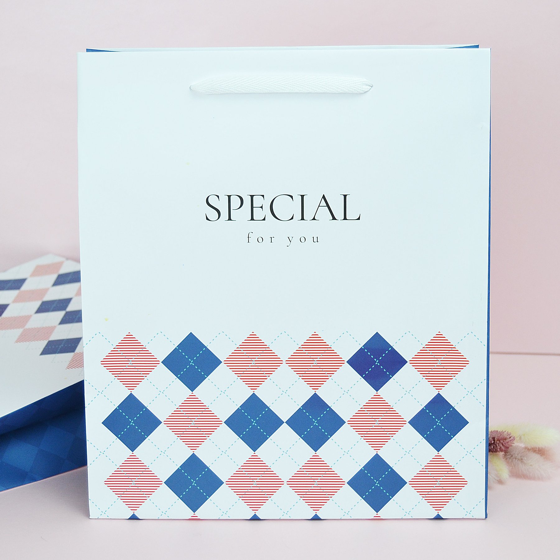 Пакет подарунковий, розмір М, ламінований - "Special for you" синій