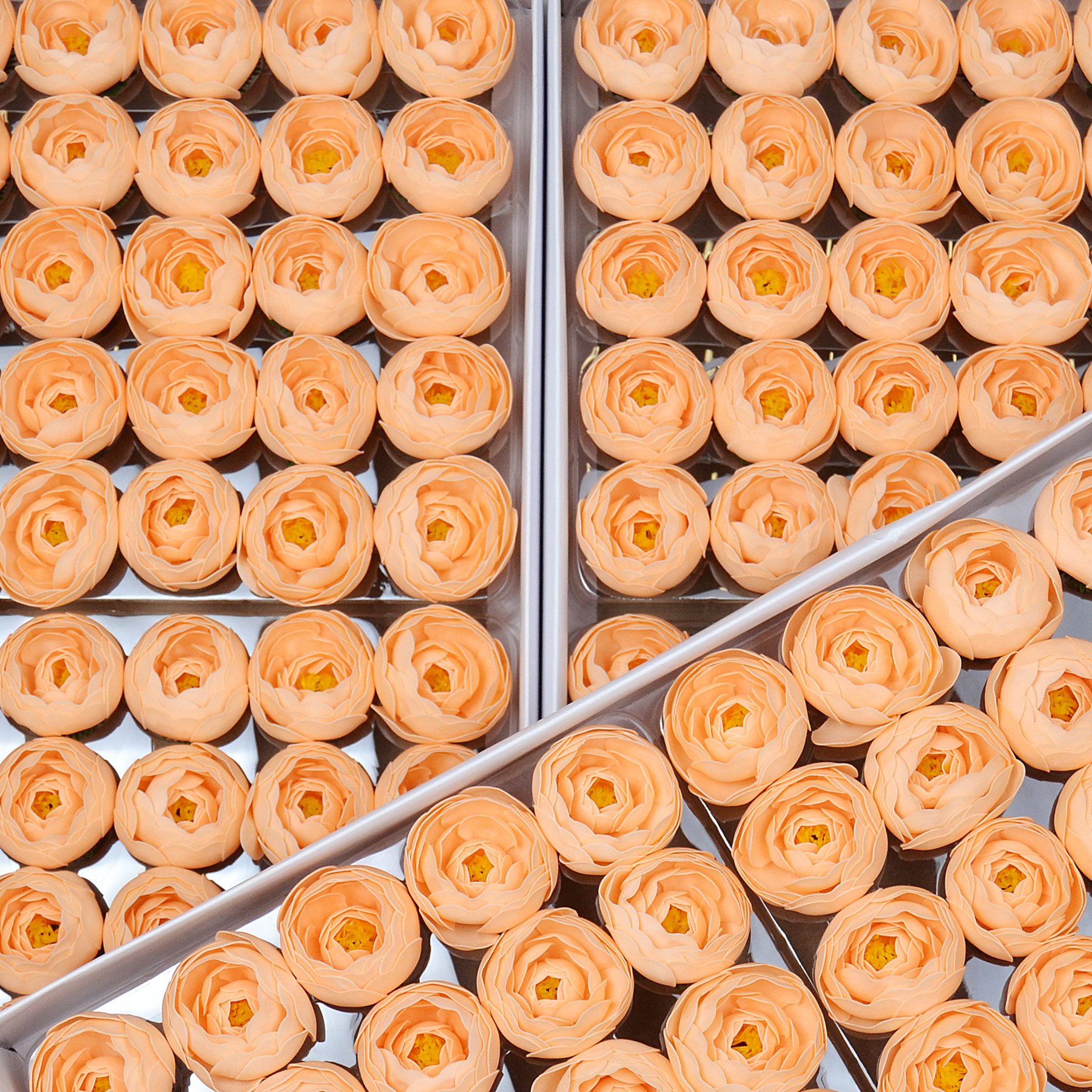 Набір мильних квітів ранункулюс - персиковий