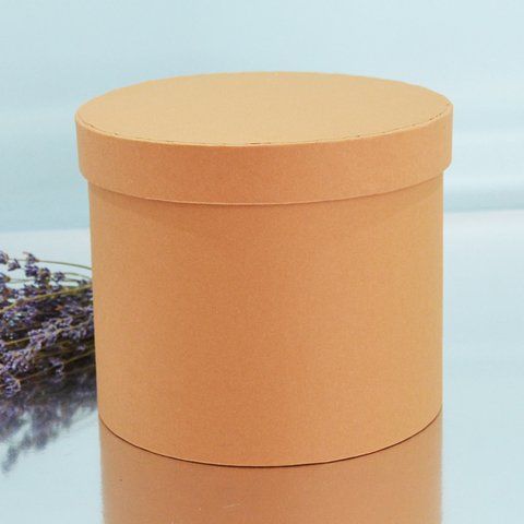 Шляпна коробка з кришкою, D18 см &mdash; капучино