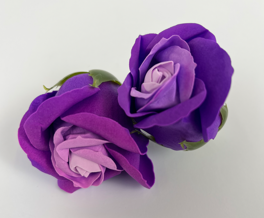 З ДЕФЕКТОМ Троянда з мила - DUO-8 фіолетова