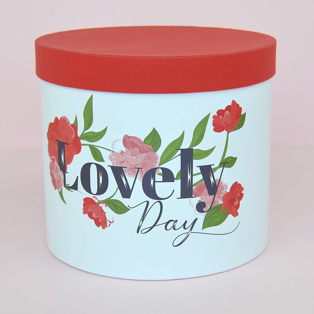 Шляпна коробка, d18, з кришкою, "lovely day"