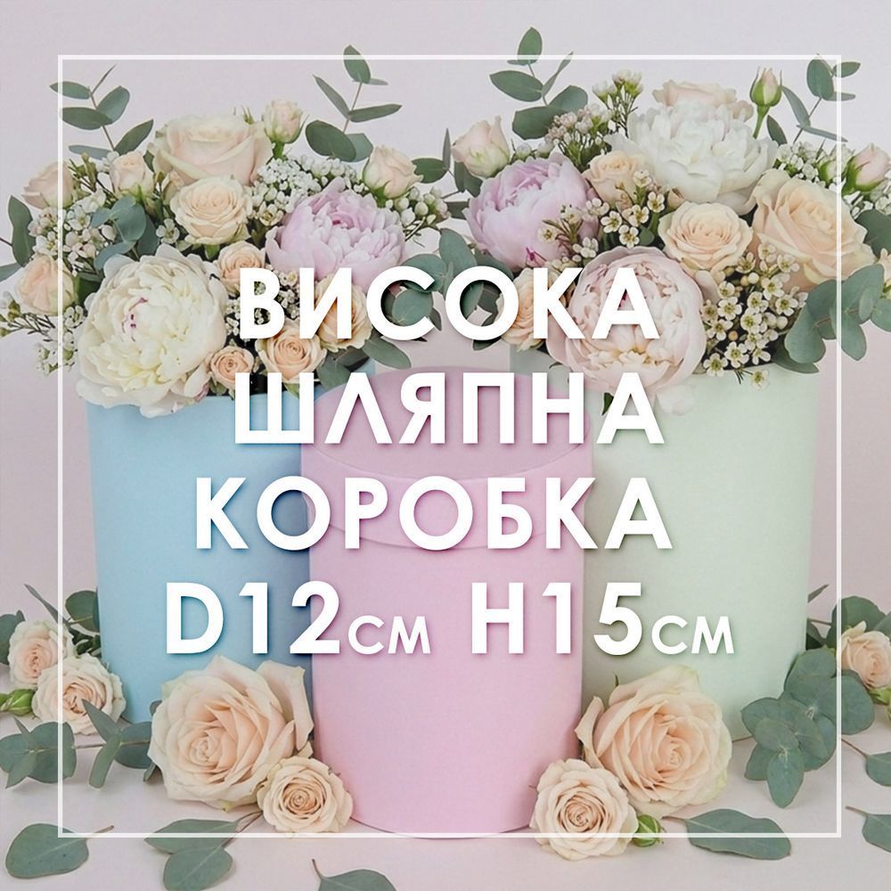 Висока шляпна коробка D12см H15см