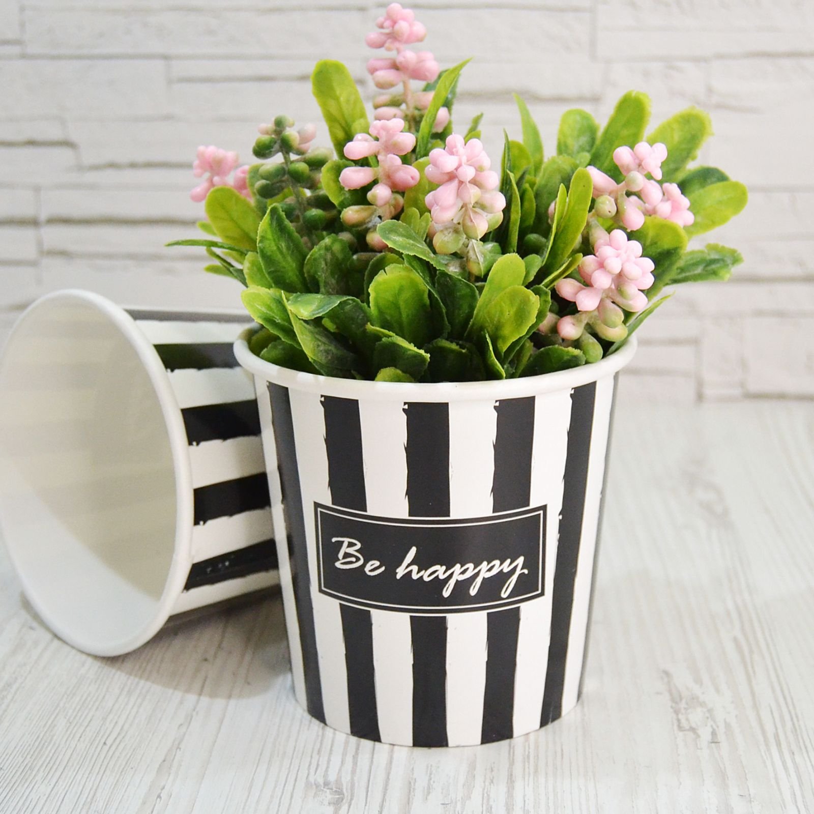Стакан для квітів, розмір S - "BE HAPPY"