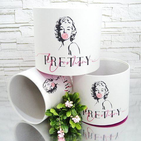 Набір шляпних коробок, без кришок, "Pretty women"