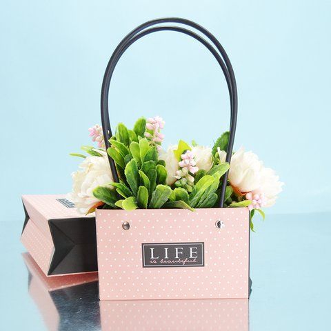 Сумка флористична, розмір S, "Life is beautiful"