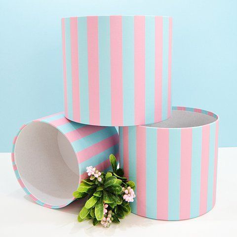 Набір шляпних коробок, без кришок, "Bubble gum"