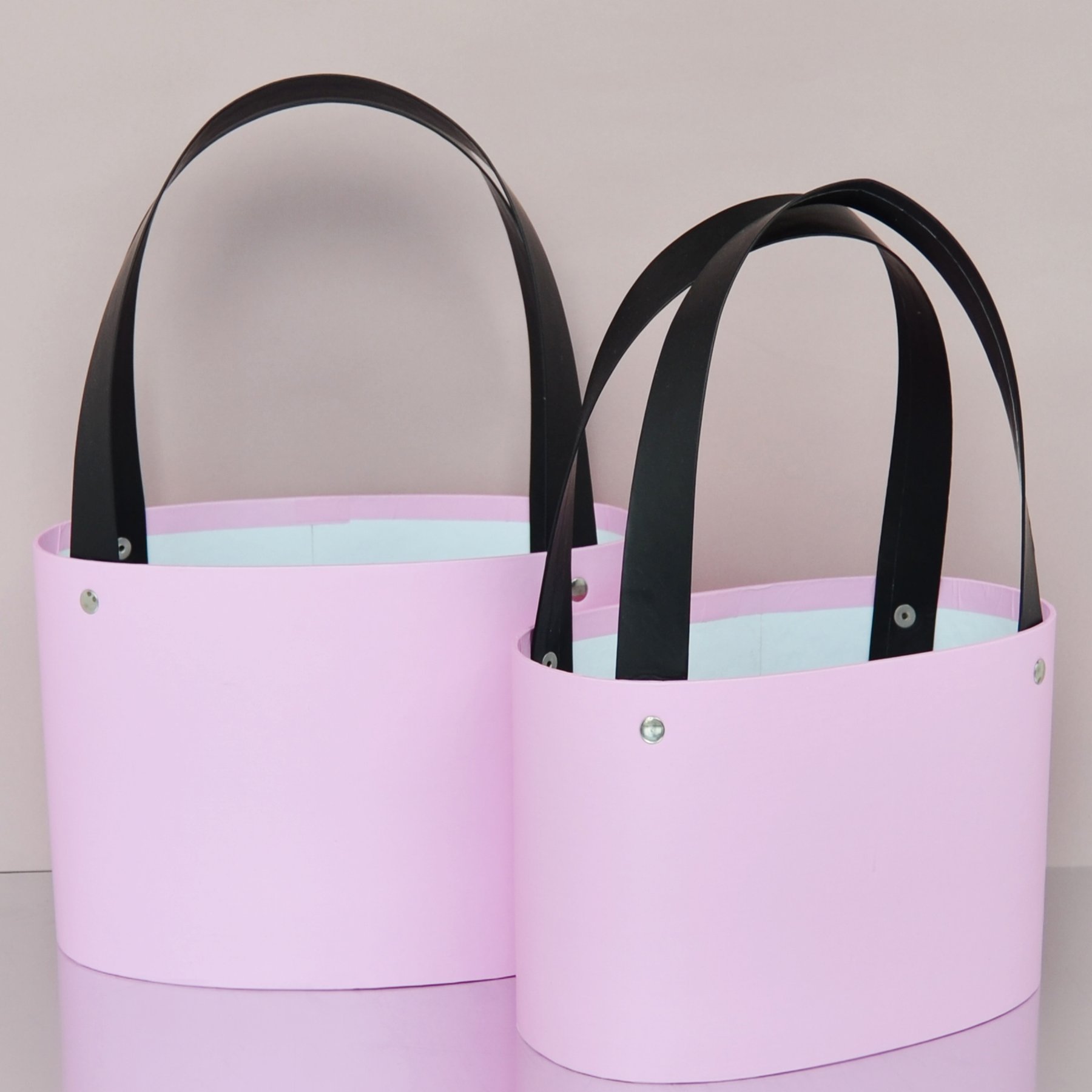 Набір овальних сумок з ручками, вологостійкий - рожевий