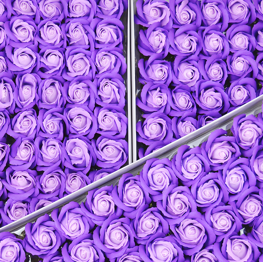 Набір мильних троянд - DUO-8 фіолетовий