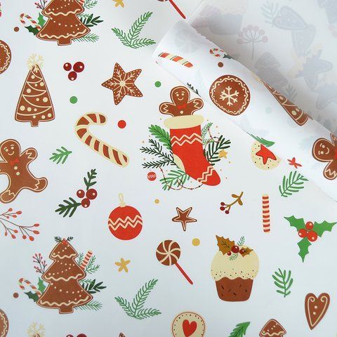 Флористичний папір, різдвяне печиво