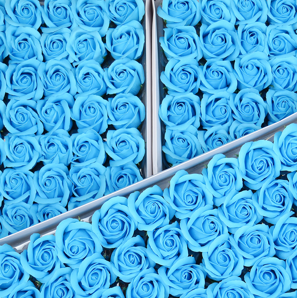 Троянда з мила - А_21 блакитна